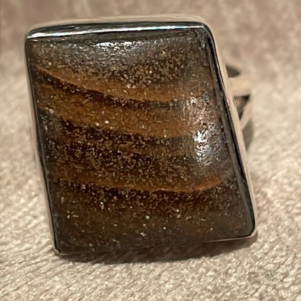 Sterling Silver 925 Ring Boulder Opal 16 karats new